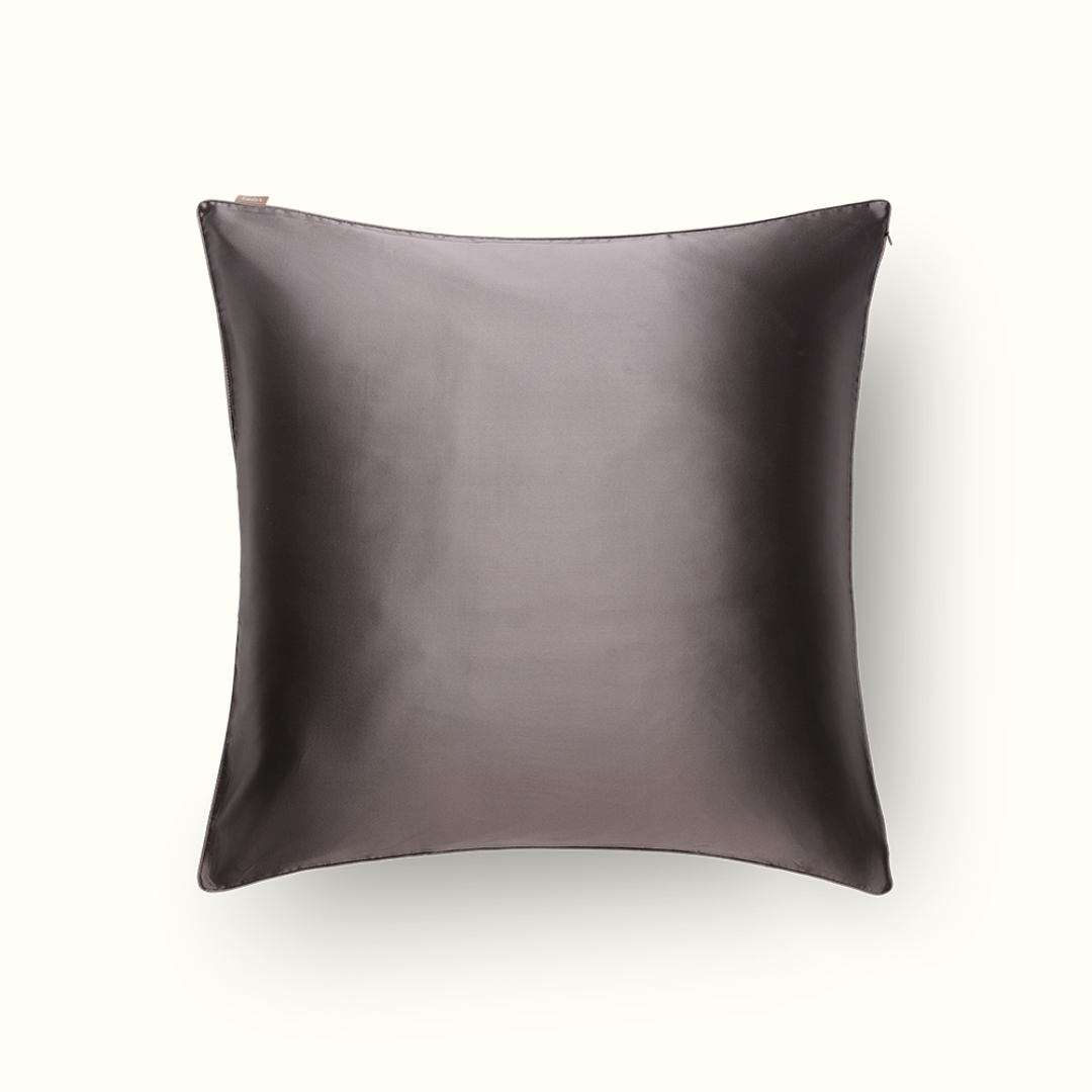 Taie d'oreiller 100% pure soie de mûrier - Gris intense