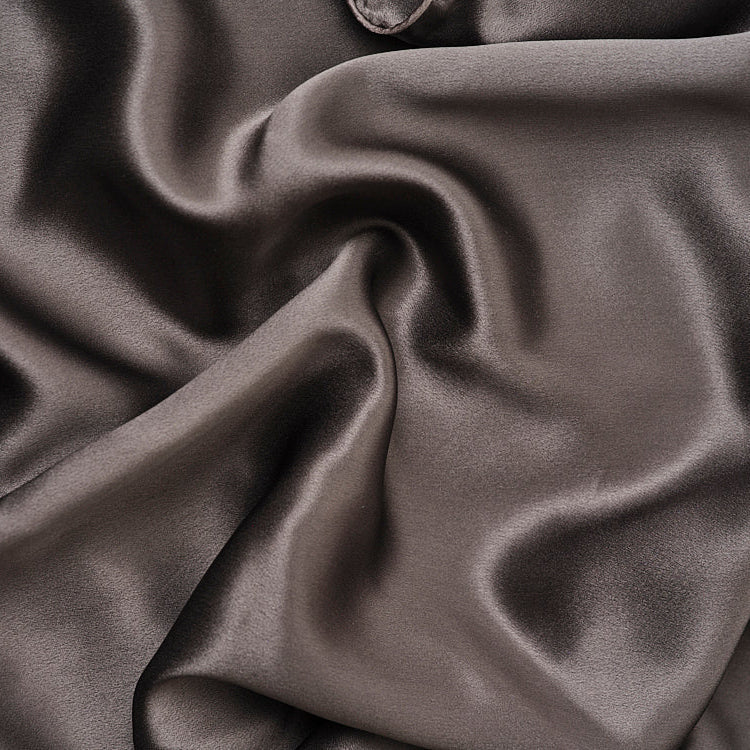 Taie d'oreiller 100% pure soie de mûrier - Gris intense